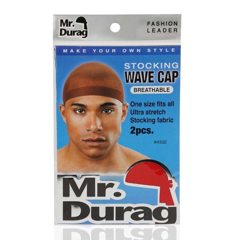 Mr. Durag Stocking Wave Cap, 2 Count, Assorted Colors