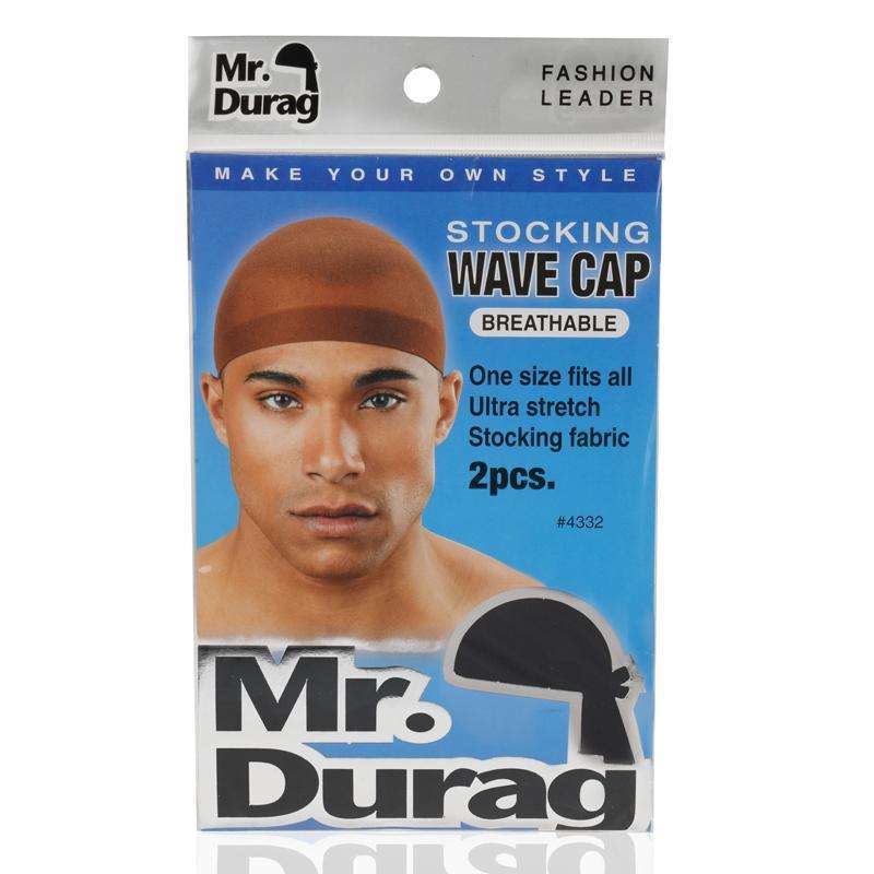 Mr. Durag Stocking Wave Cap, 2 Count, Assorted Colors