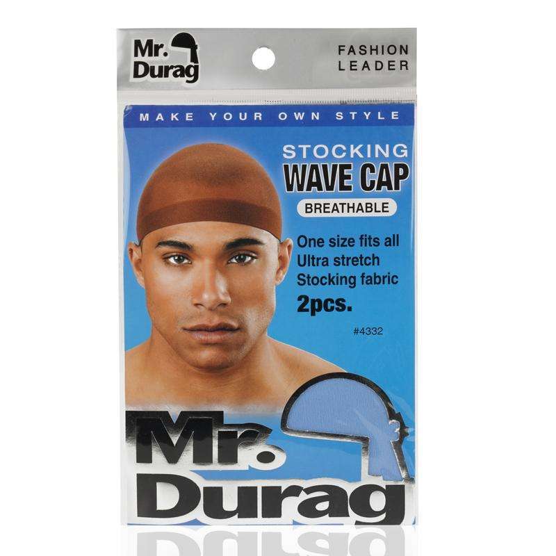 Mr. Durag Stocking Wave Cap, 2 Count, Assorted Colors