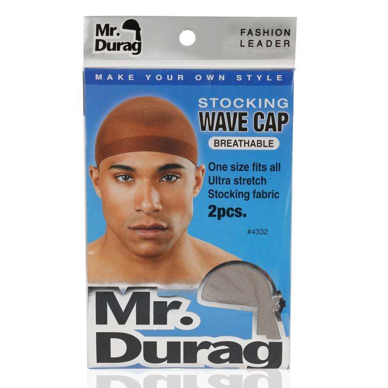 Mr. Durag Stocking Wave Cap, 2 Count, Assorted Colors