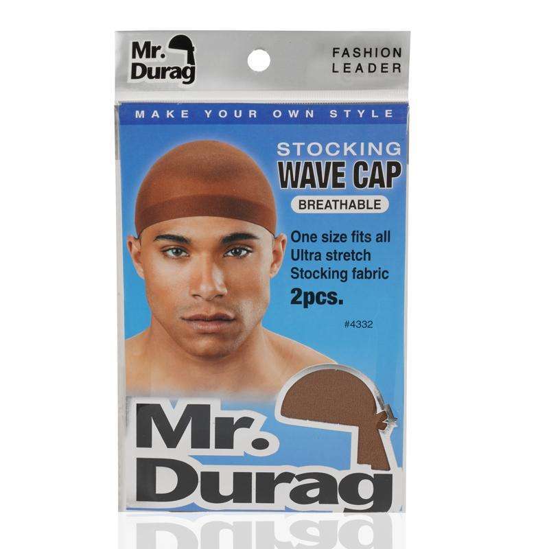 Mr. Durag Stocking Wave Cap, 2 Count, Assorted Colors